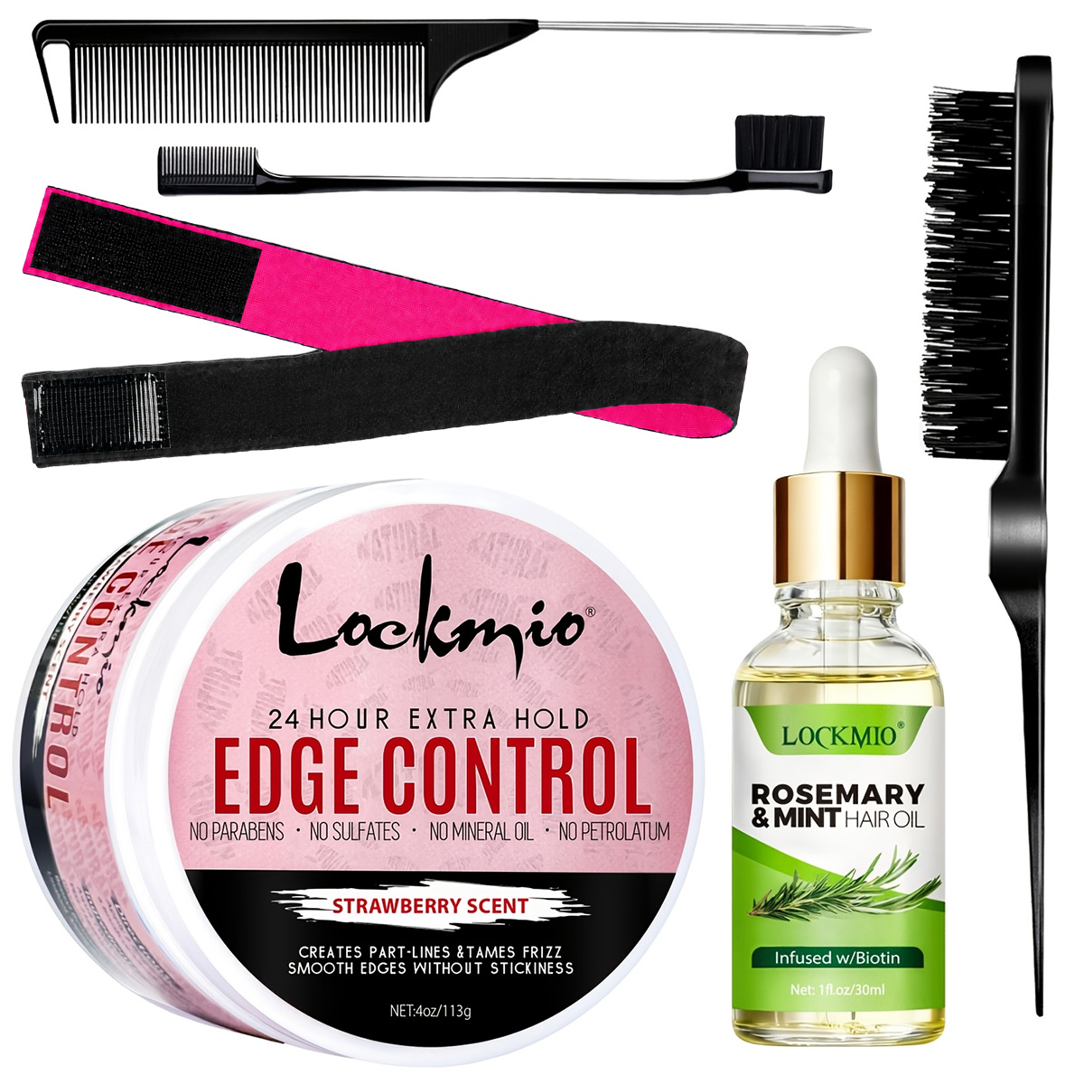 Edge Control Gel, Rozemarijn-  - Rosemary Hair Oil recensie en prijs