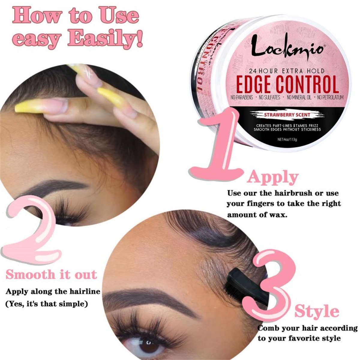 Edge Control Gel, Rozemarijn-  - Rosemary Hair Oil recensie en prijs